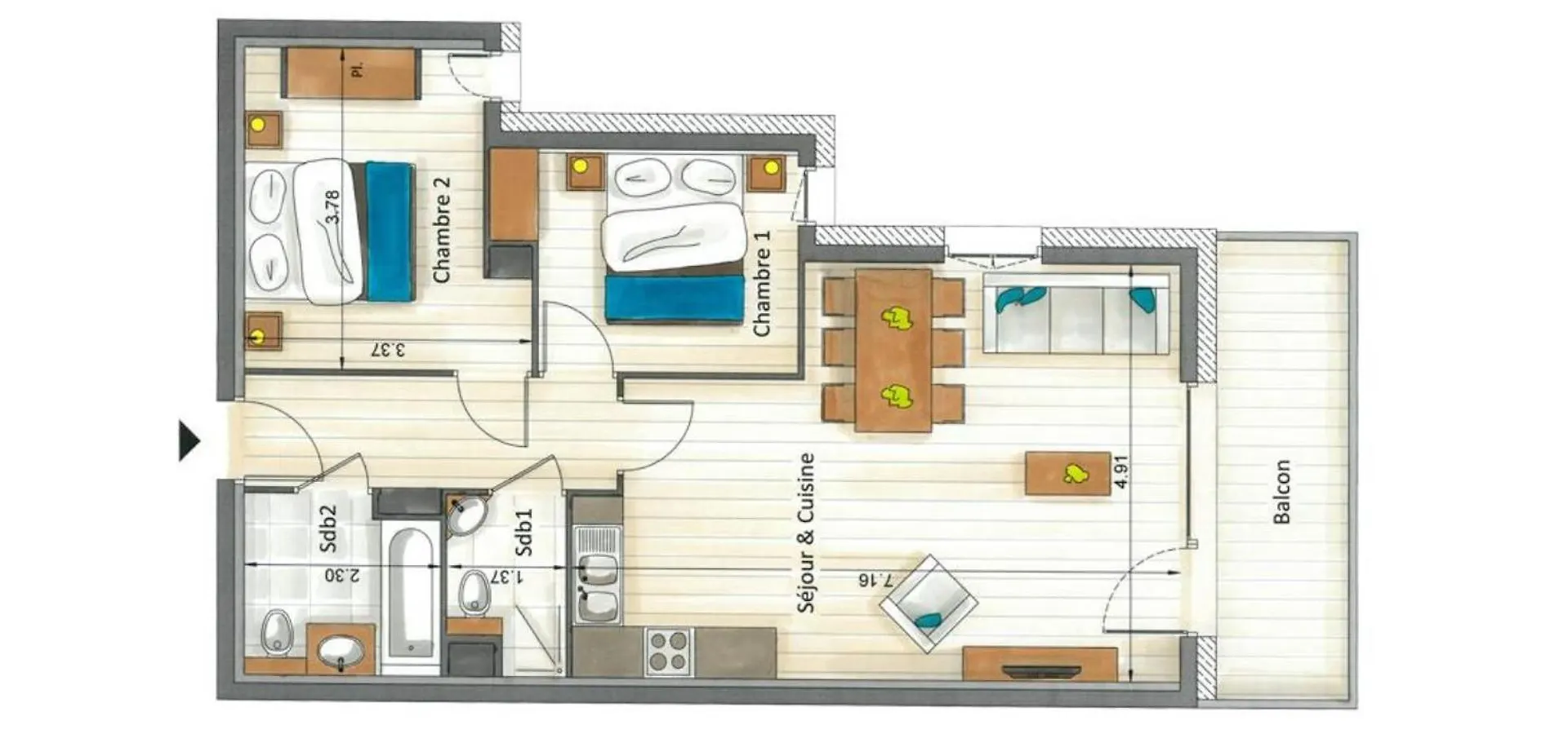 شقة K2 By Alpine Resorts لي جيه فرنسا